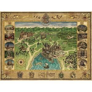 Ravensburger Harry Potter Hogwarts Map 1500 Piece Jigsaw Puzzle for Adults -